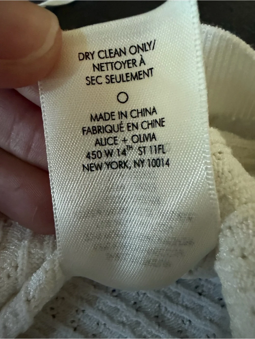 NWOT Alice+Olivia HEIDI POINTELLE TANK White Size Small - Picture 6 of 8